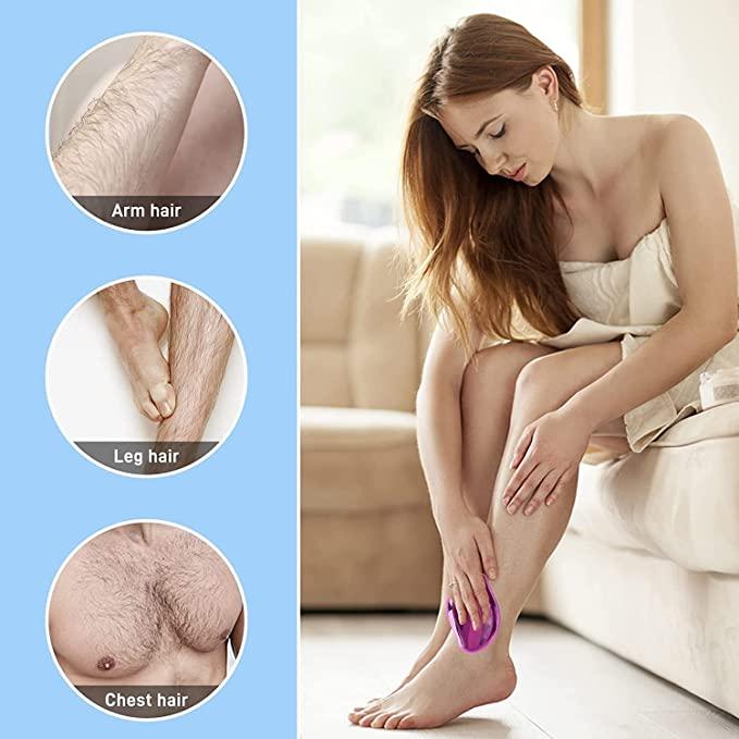 FLETIX Crystal Hair Eraser Stone, Painless Magic Crystal Hair Remover for Women.