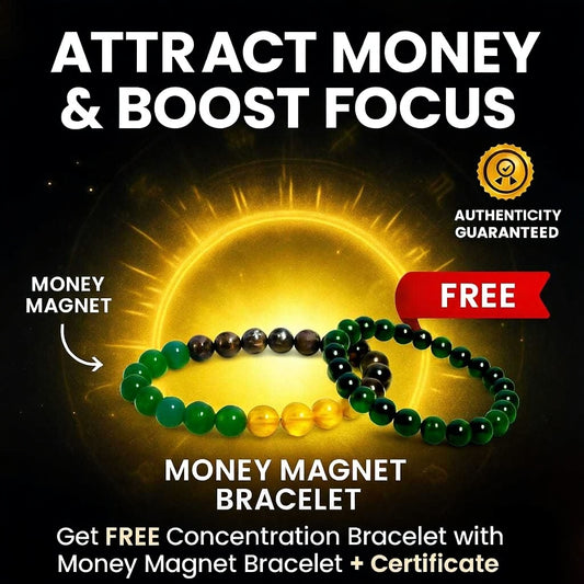 Money Magnet Bracelet – Attract Wealth, Prosperity & Abundance + Get a FREE Concentration Bracelet for Focus & Clarity